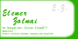 elemer zolnai business card